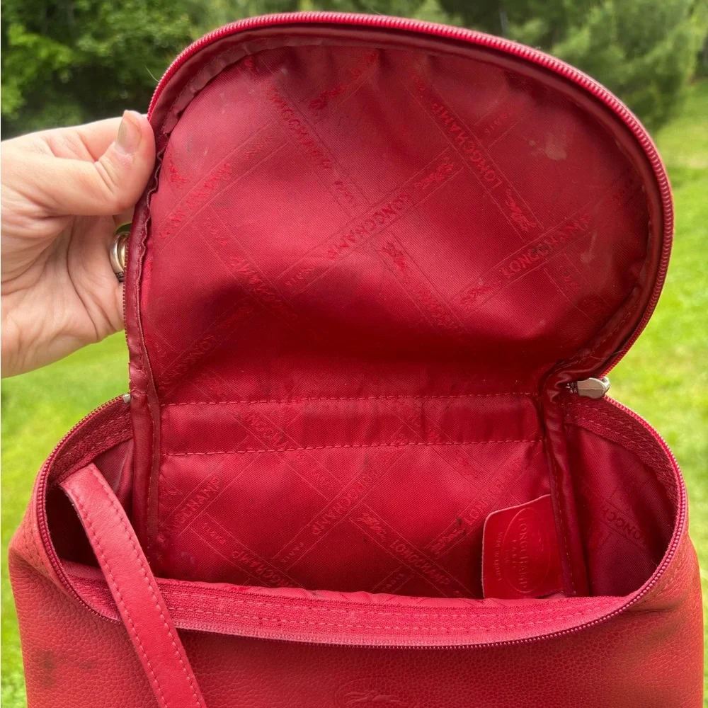 Longchamp Leather Red Mini-Backpack - Picture 16 of 16
